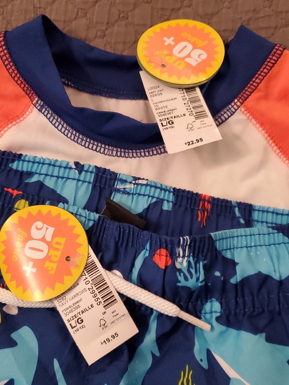 Boys Trunks And Rash Guard - Picture 2 of 4